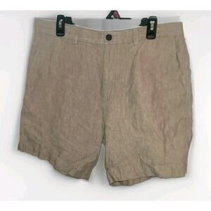 Banana Republic Shorts Size 33 100% Linen Beach Casual Khaki Travel Resort Relax